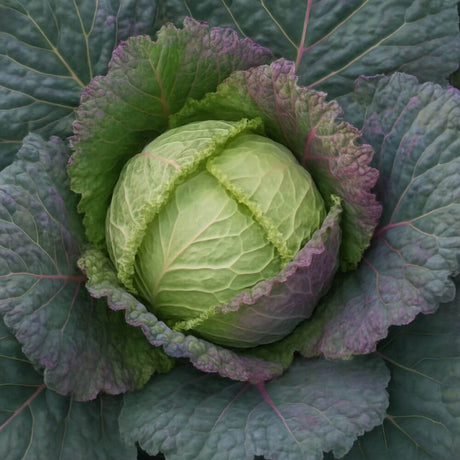 winter cabbage growing in garden