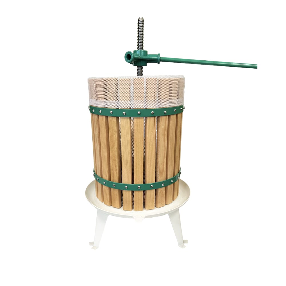 Manual wooden fruit press 18l wooden slatted for apples and fruit