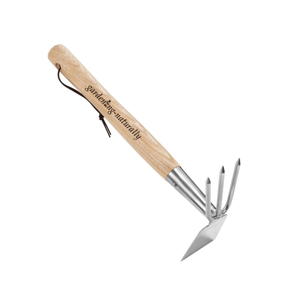 Garden hoe dual with wooden handle