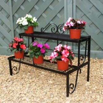 2 Tier Plant Pot Stand for Garden Display