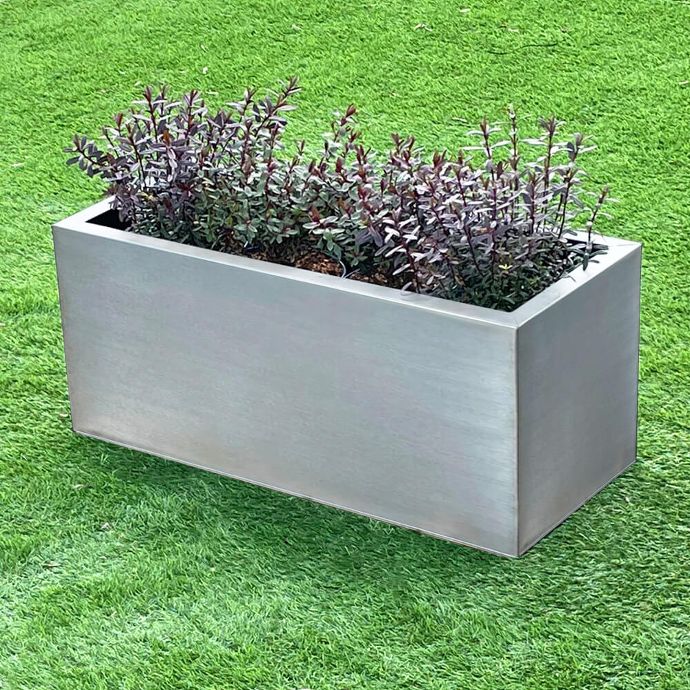 Zinc Trough Garden Planter 70cm Aluzinc Black, Silver or Bronze