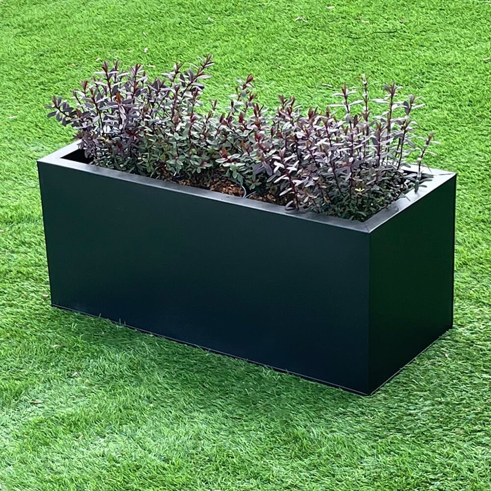 Zinc Trough Garden Planter 70cm Aluzinc Black, Silver or Bronze