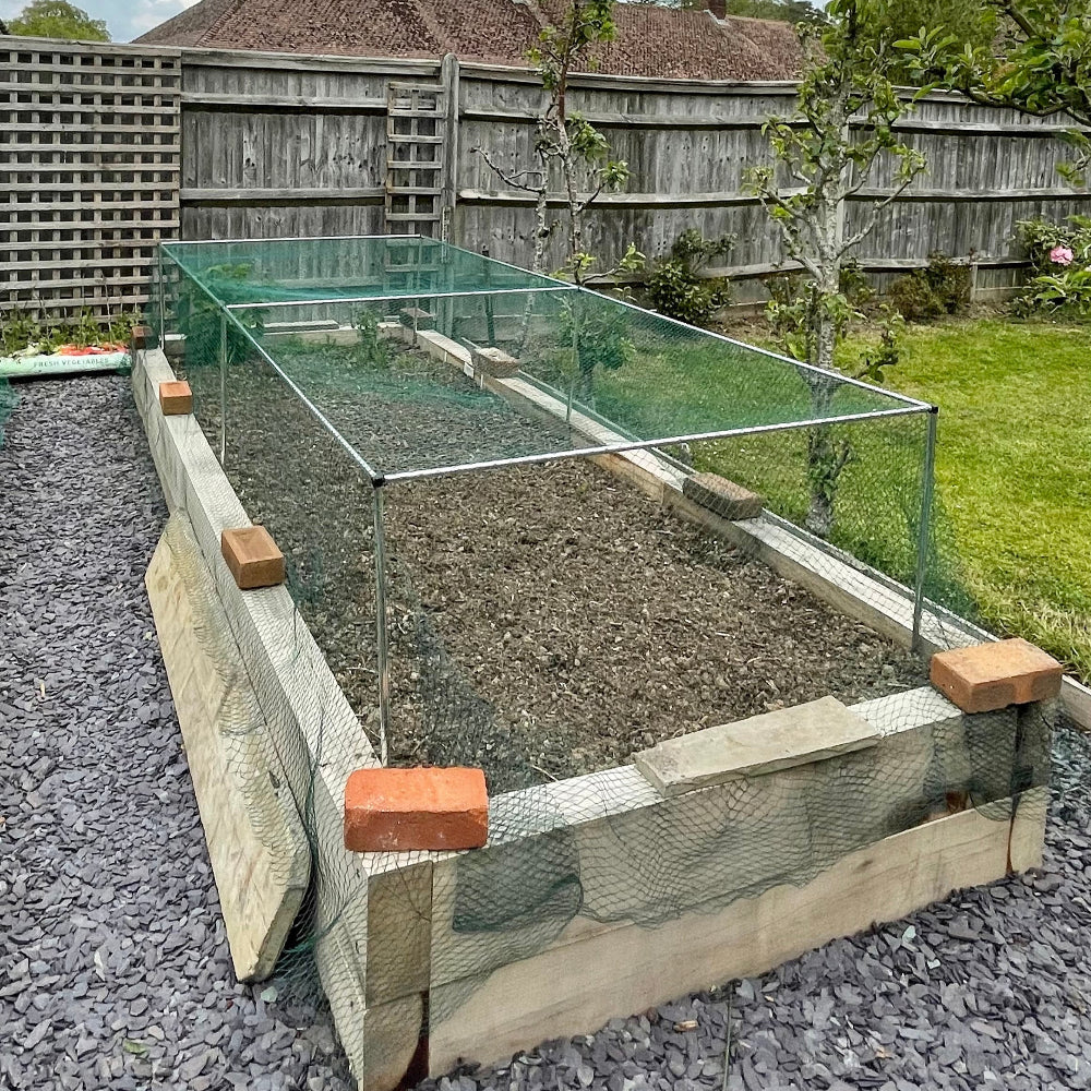 green bird netting over 900mm cage