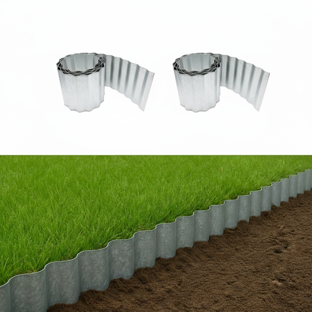 Two rolls of garden border aluzinc edging