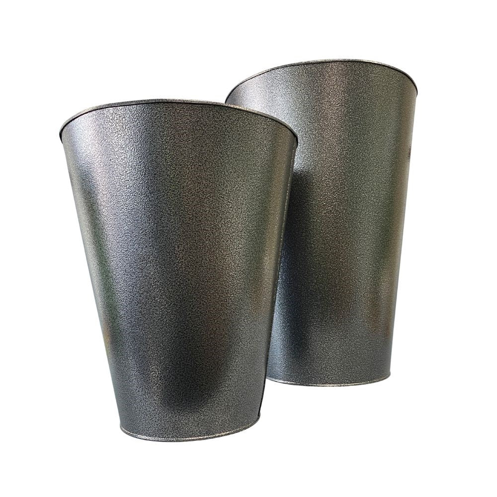 aluzinc cone garden planter black