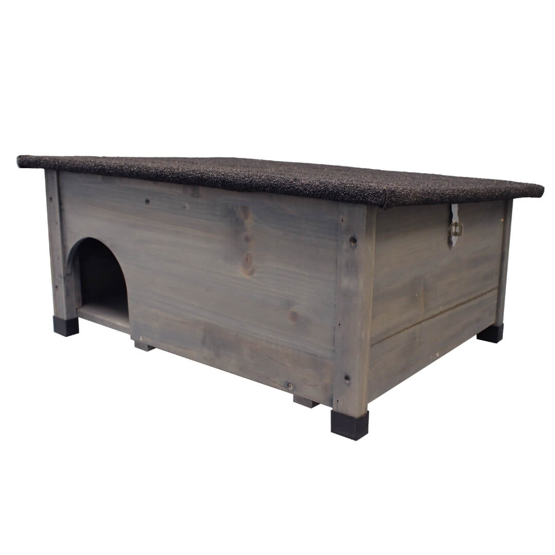 Wooden Hedgehog house grey