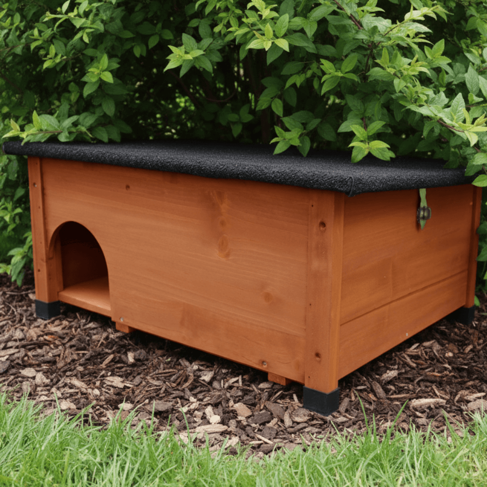 hedgehog house under a bush