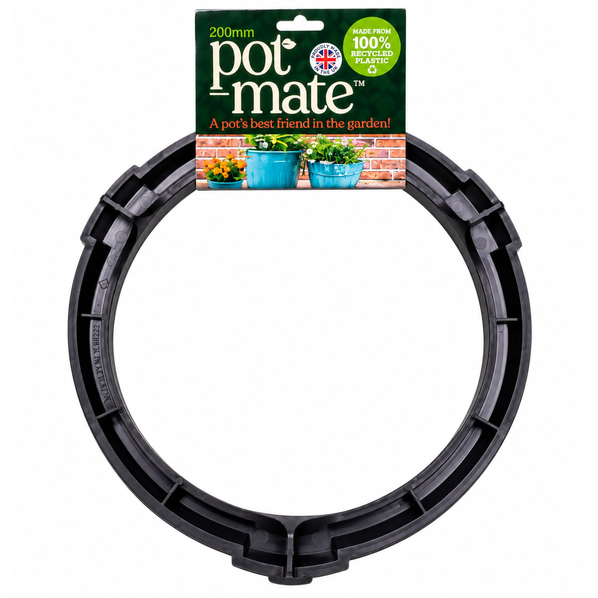 Pot mate 200mm on white background
