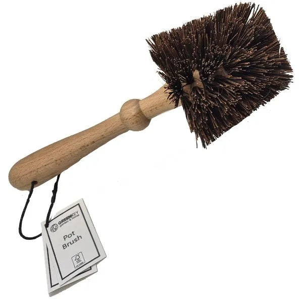 Pot Planter Wooden Brush