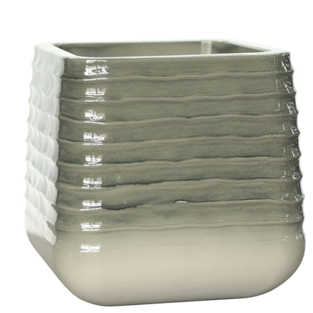 Textured ceramic effect planter