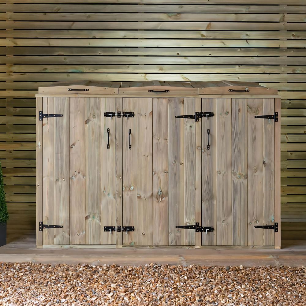 Wooden Wheelie Bin Storage