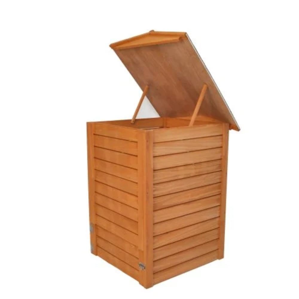 Open Compost bin on white background