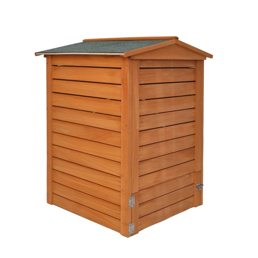 Compost bin with roof