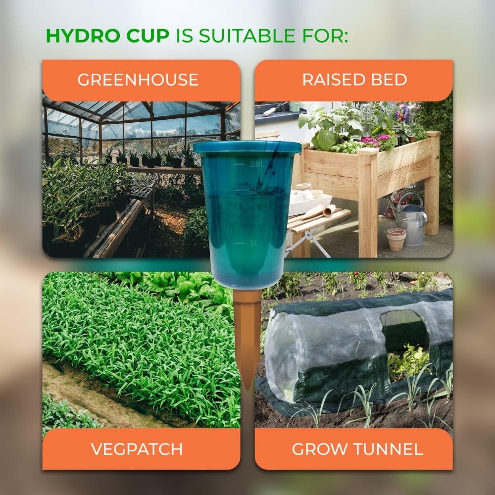 watering cups suitable for greenhouse raised beds vegpatch and grow tunnels