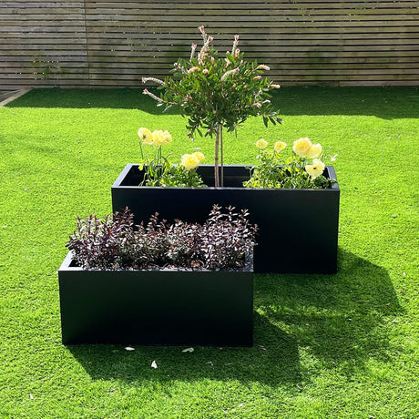 Zinc Trough Garden Planter 70cm Aluzinc Black, Silver or Bronze