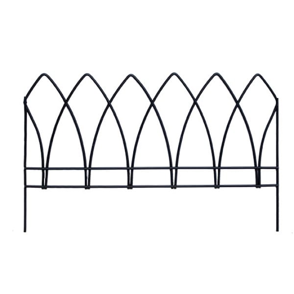Black gothic sytle border for the garden on white background