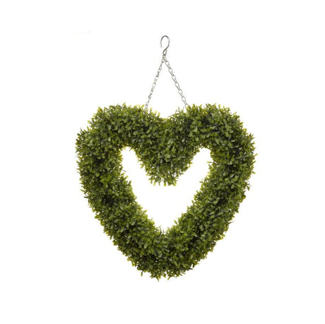 Boxwood Faux Hanging Heart for Wall Decor