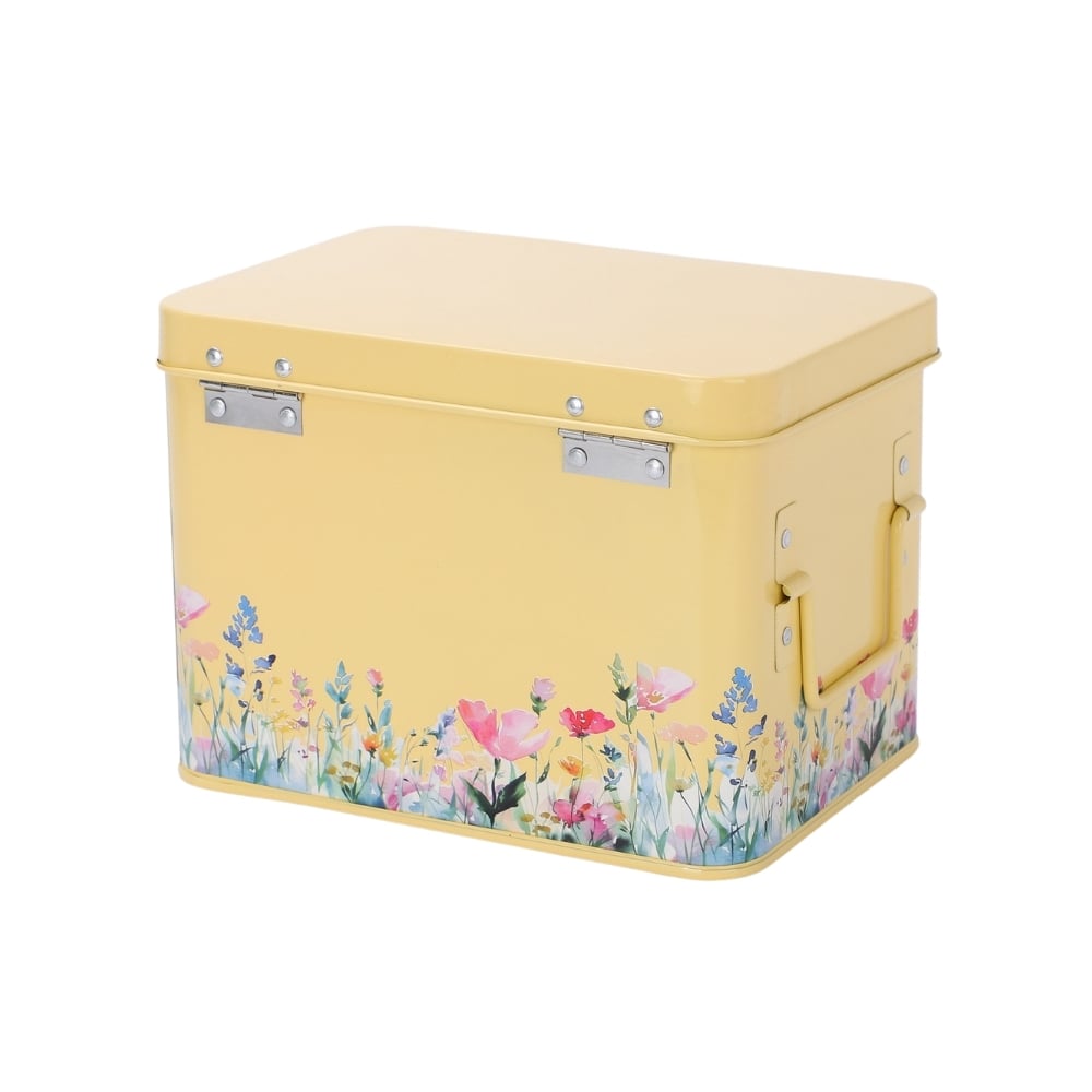 Pretty seed tin, floral