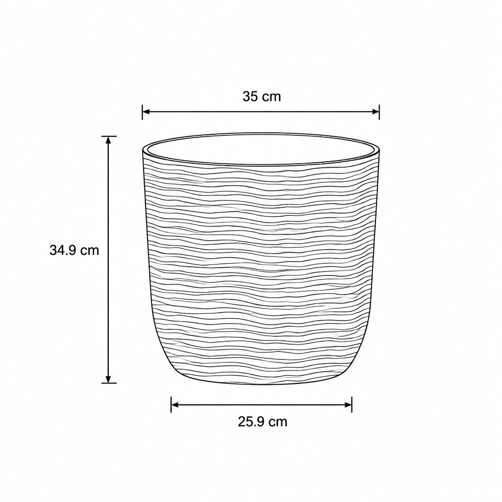 dimensions of the cactus planter line drawing