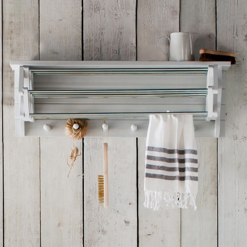 Chalk coloured clothes dryer