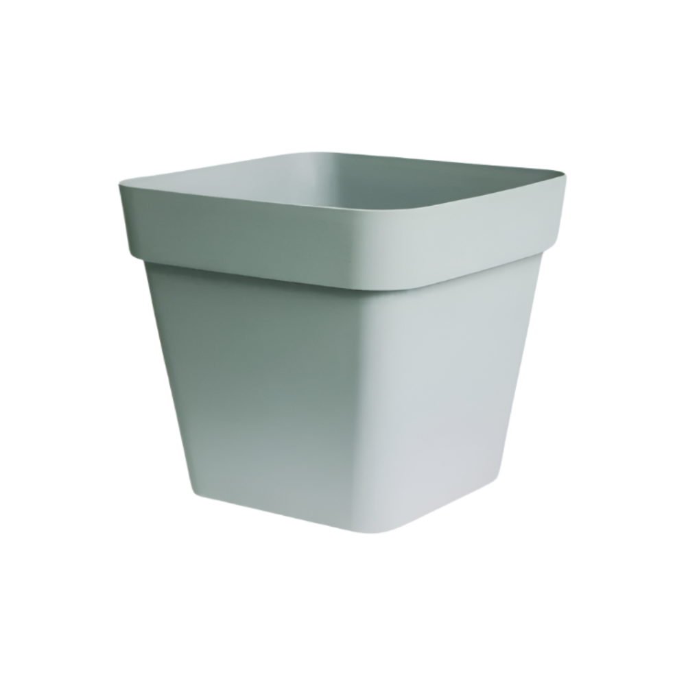 cleo square wheel plant pot sage