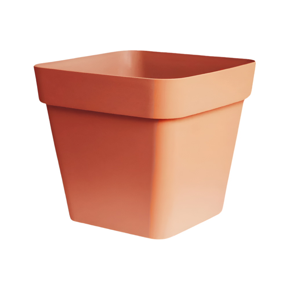 cleo square wheel planter terracotta