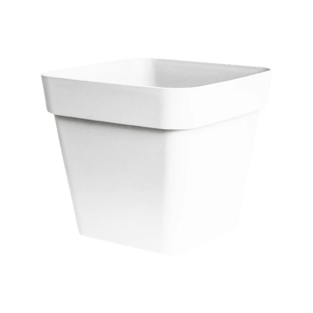 cleo square plant pot white