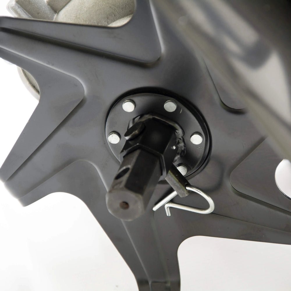 close up of the garden tiller