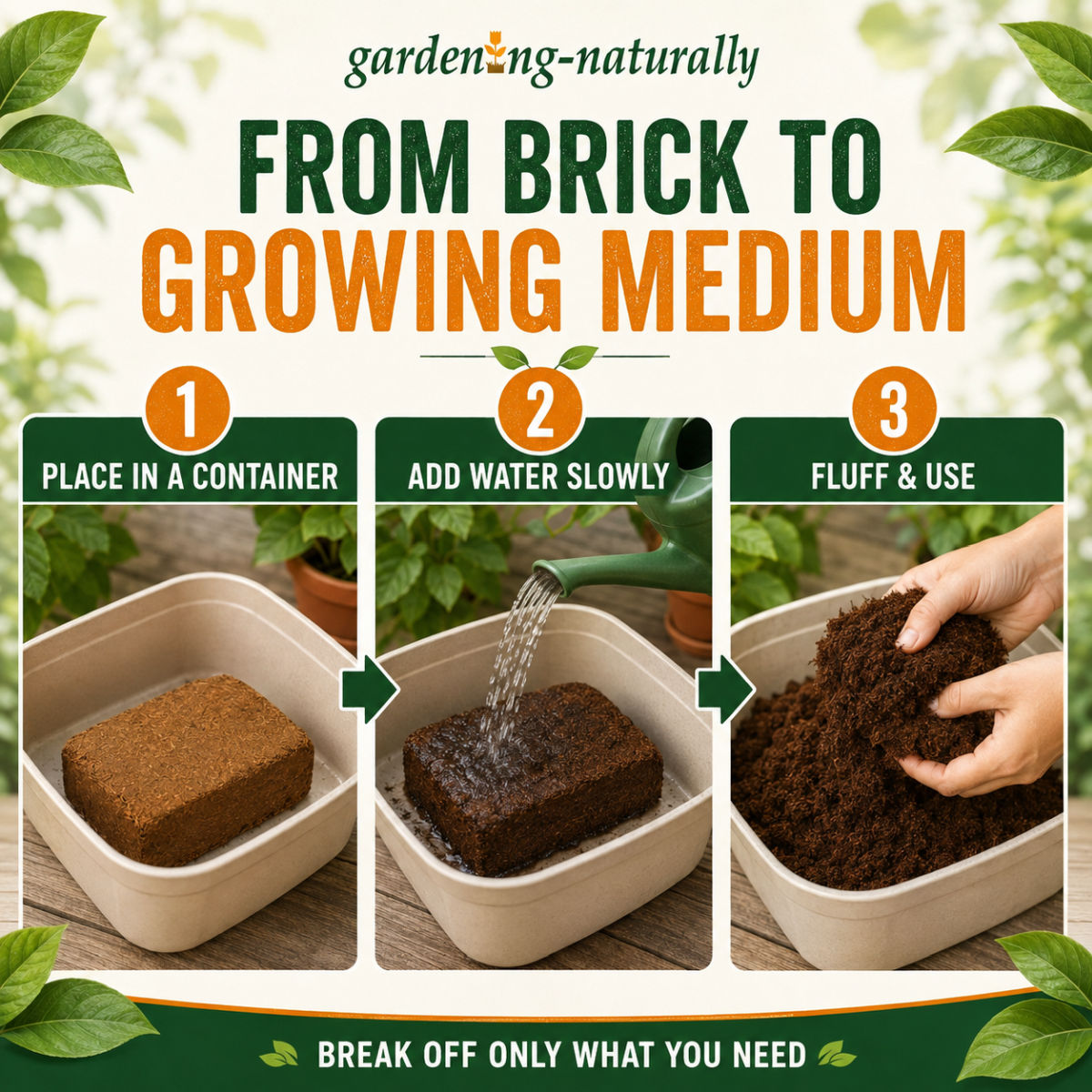 Coco Coir Brick Pair - Creates 18 Litres of Compost