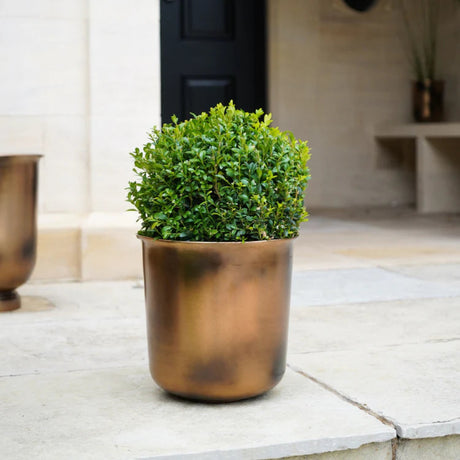 copper metal outdoor planter