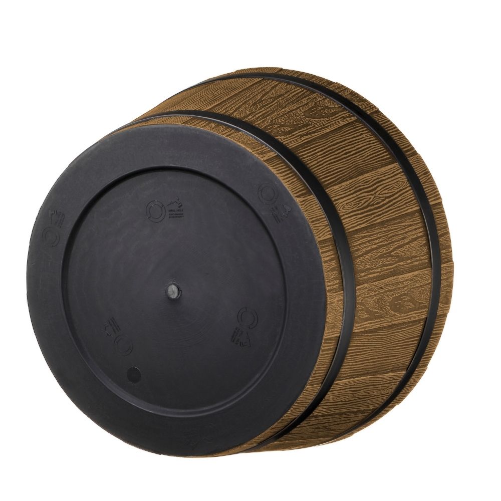 bottom of wooden effect crocus plant pot