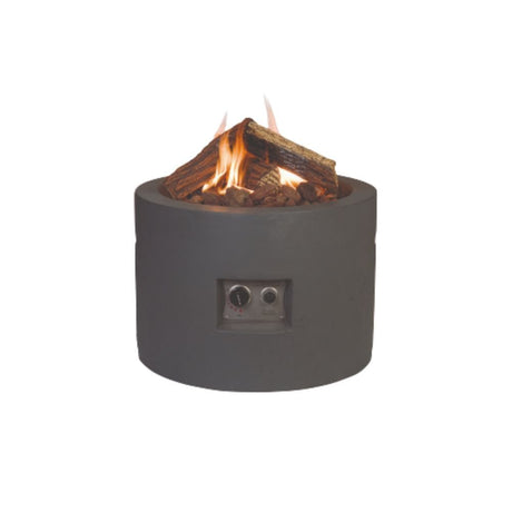 cylinder shape fire pit on a white background