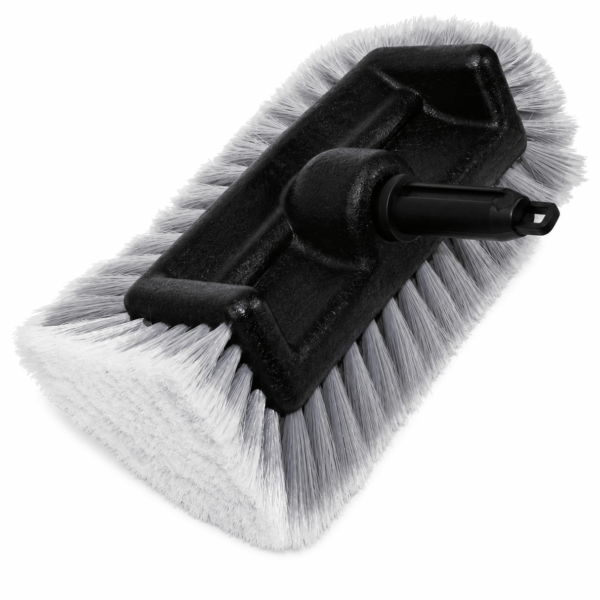 swop top brush with black handle on a white background