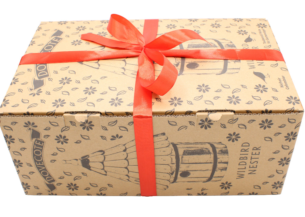 wildbird nester in pretty box with ribbon