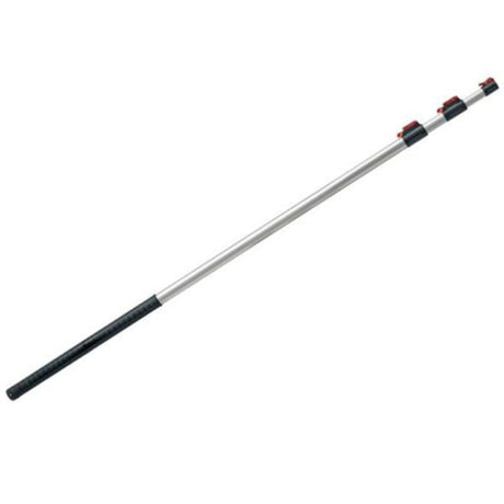 A silver-colored telescopic pole tool