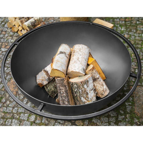 small fire pit iwth logs