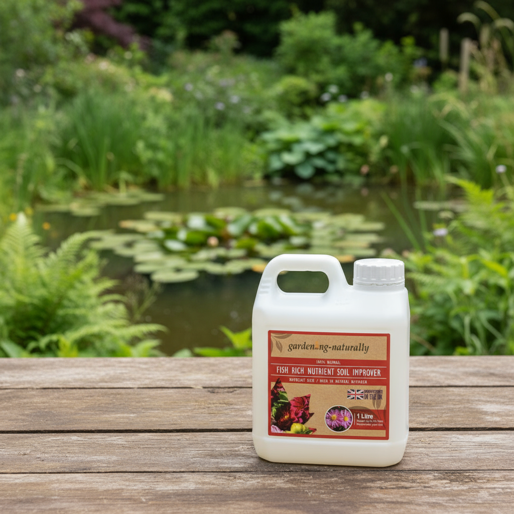 bottle of fish nutrient soil improver