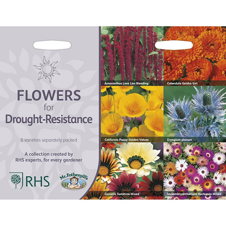 Packaging for RHS Drought-Resistance Flower Seed Collection .