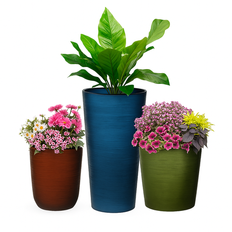 Flowersea colourful plant pots