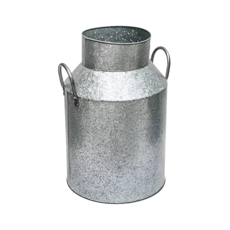 galvanised milk churn planter