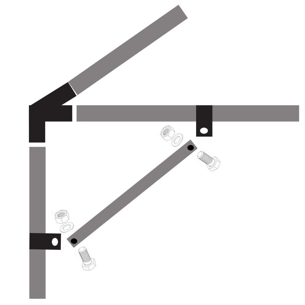 Garden cage corner brace