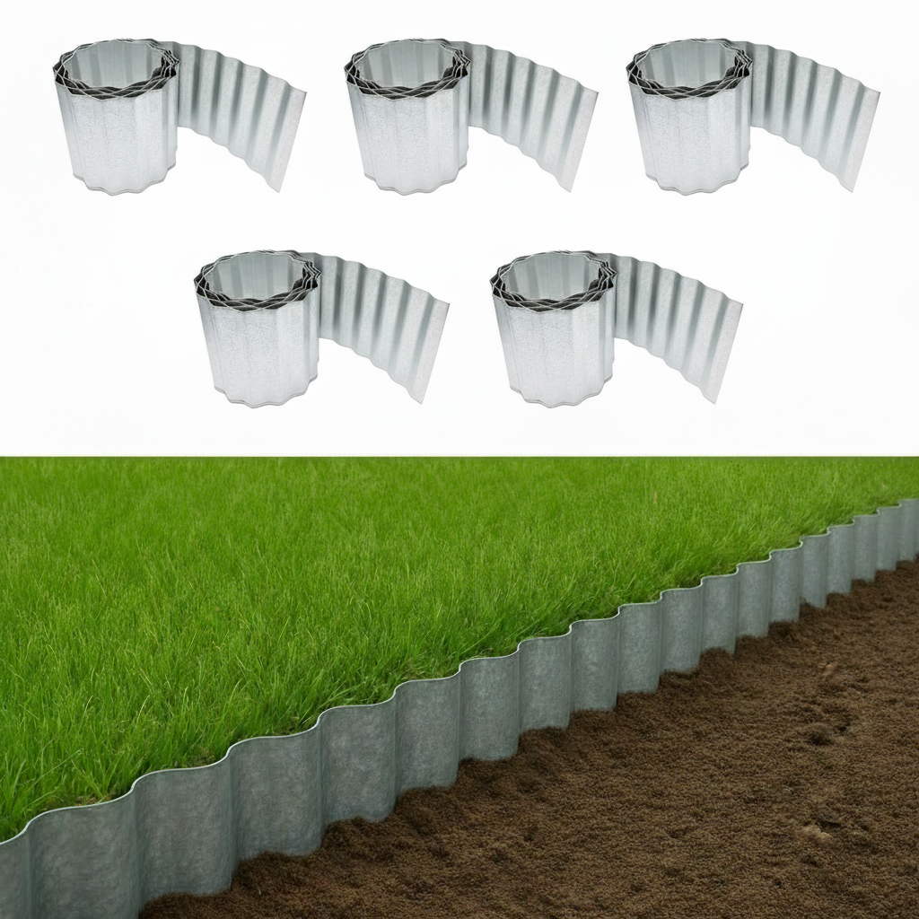 5 rolls of aluzinc garden edging