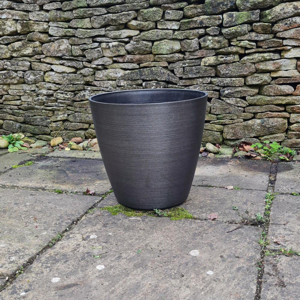 milan grey garden plant pot