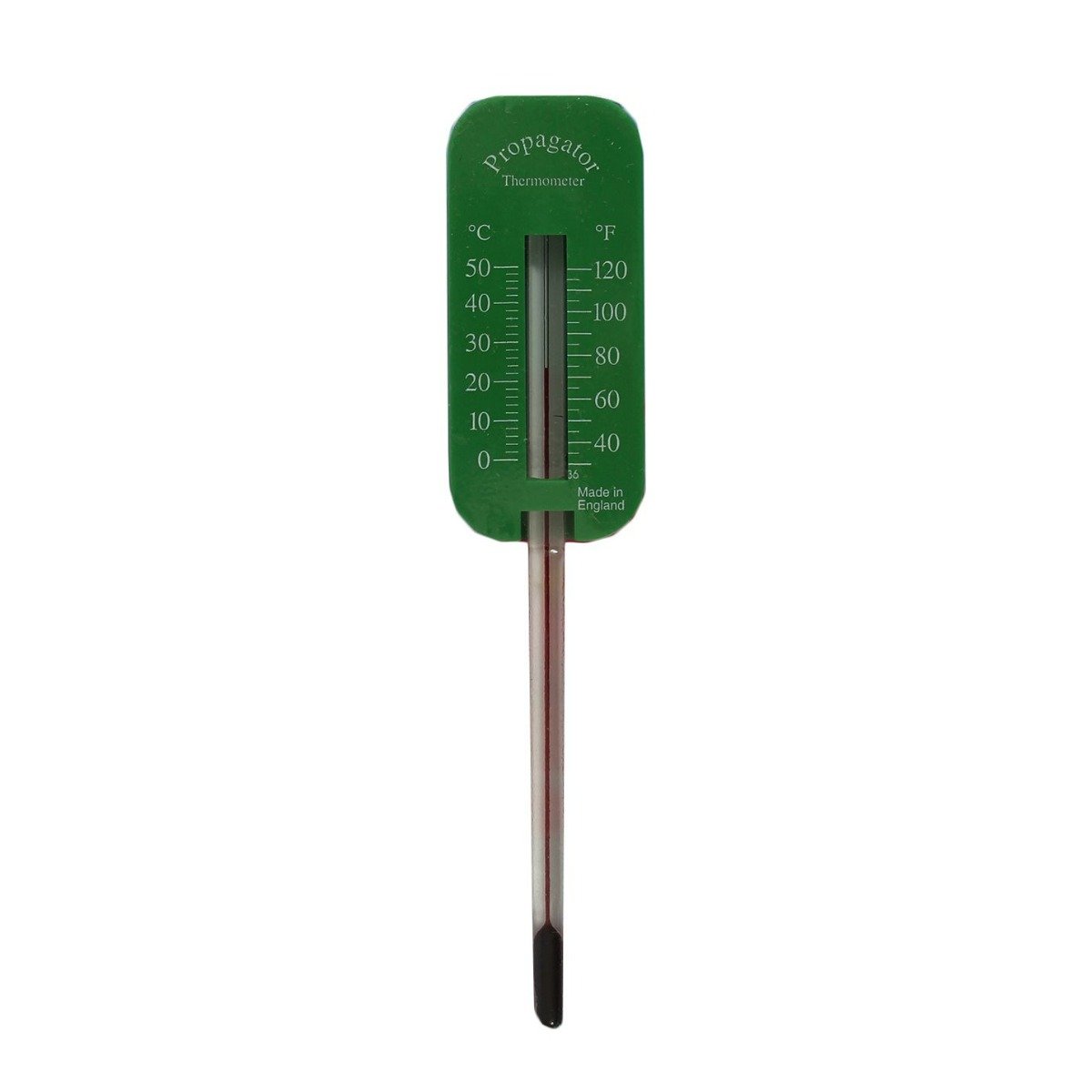 A green and clear nematode soil thermometer