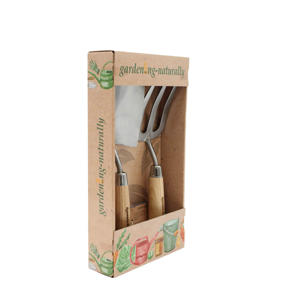 Hand Trowel and Fork Gift Set for Garden Planting