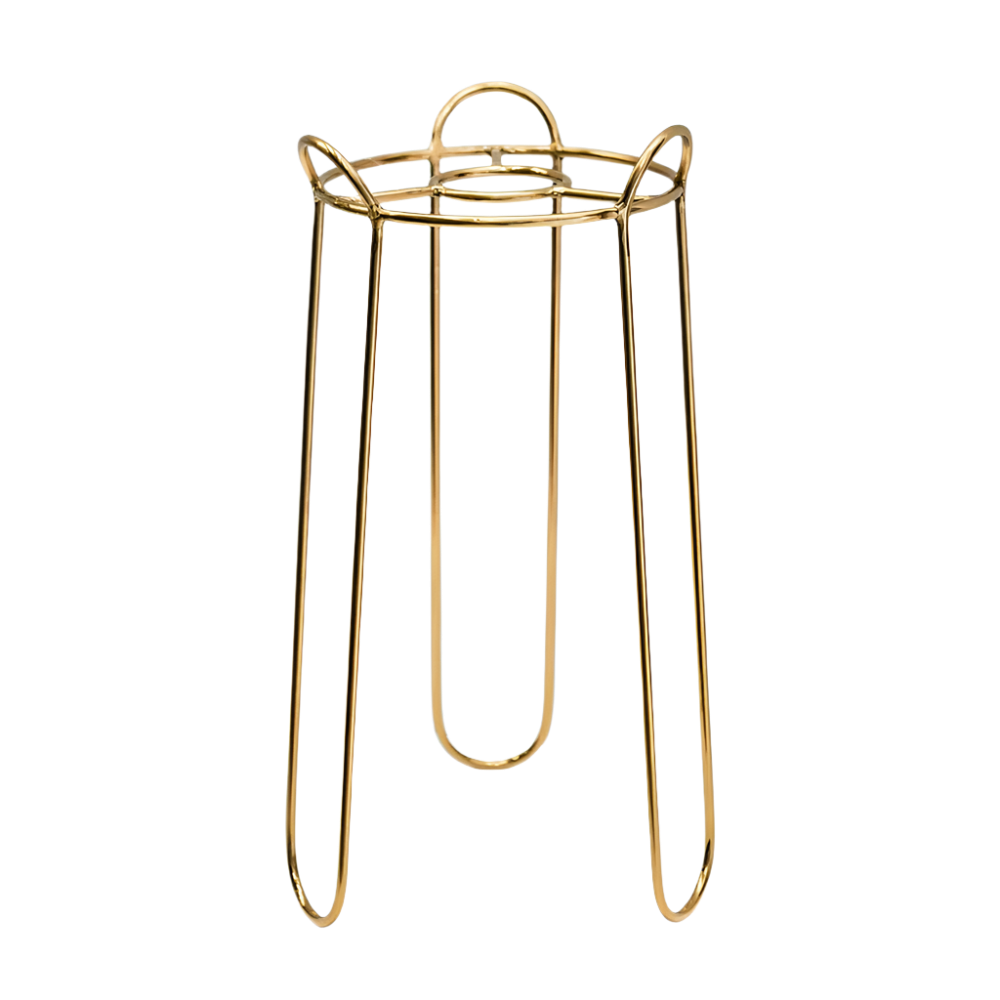 saluzzo gold plant stand indoors