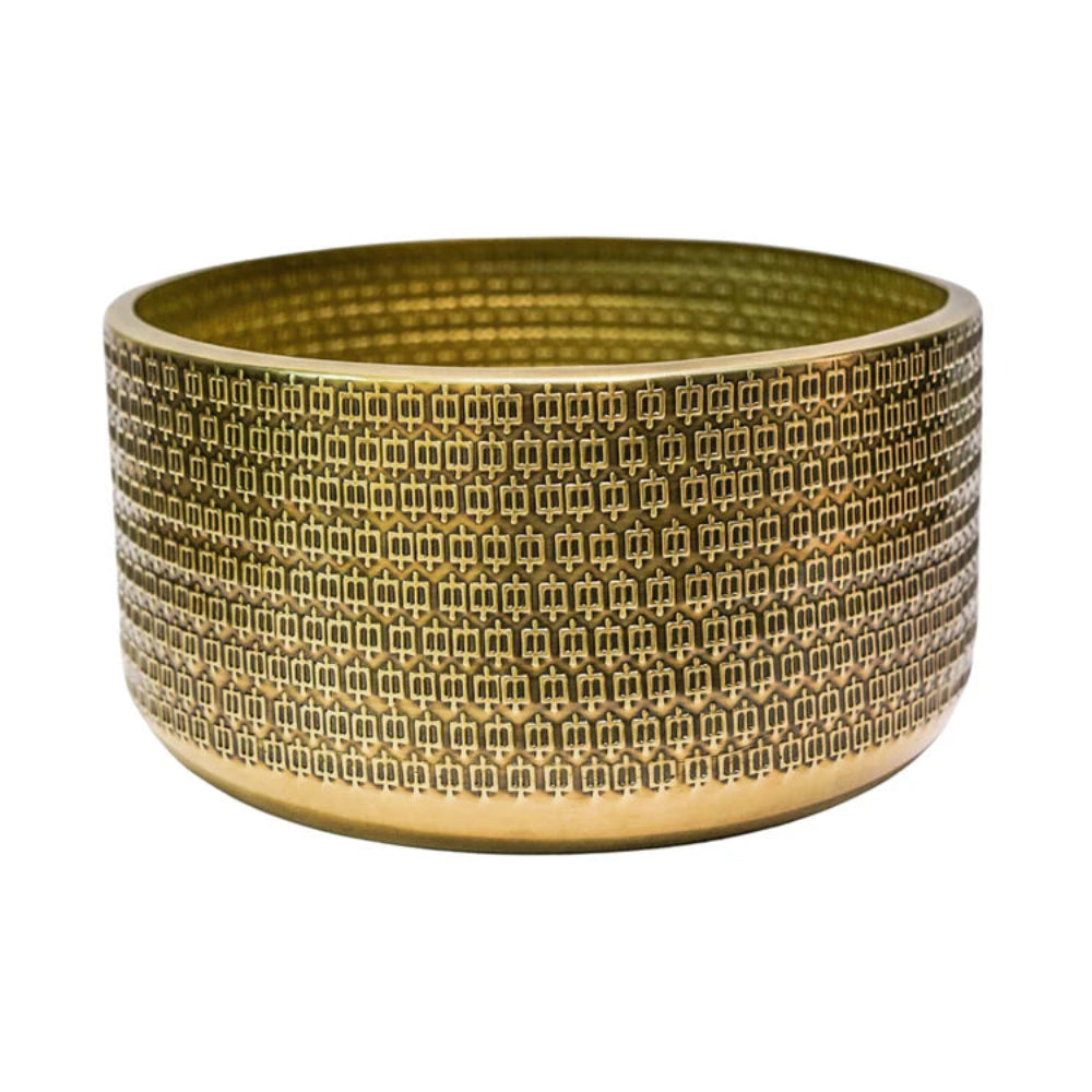 solis gold embossed planter bowl