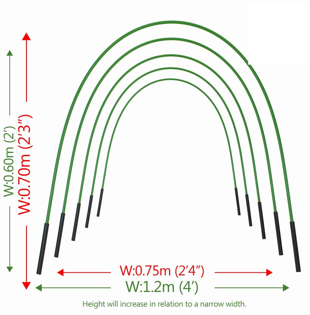 Flexible Garden Netting Tunnel Kits Complete With Choice Of Covers