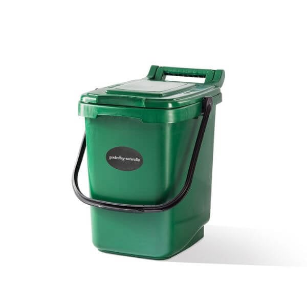 A green kitchen kerbside caddy