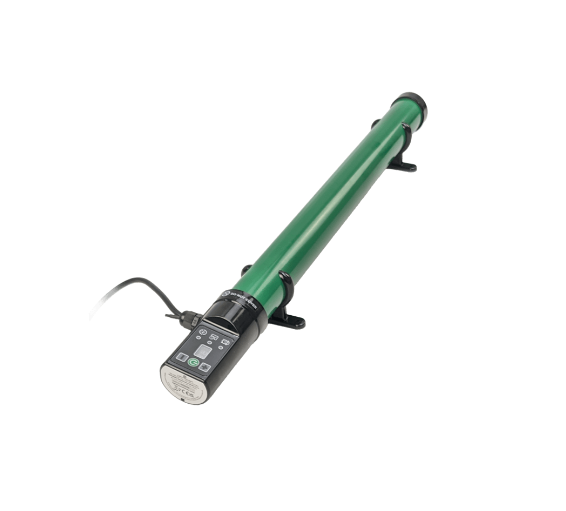 greenhouse tube heater green with digital thermometer